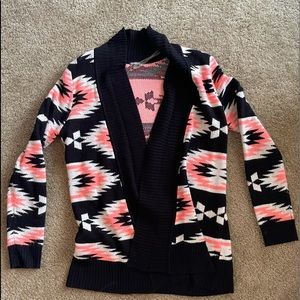 Charlotte Russe pink and white Cardigan